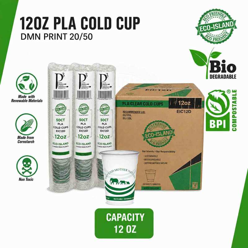 12oz Eco-Island Cups DMN 20/50