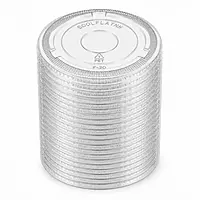 12oz Flat Clear Lids HYP PET w/out hole 10/100