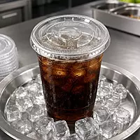 12oz Flat Clear Lids HYP PET w/out hole 10/100