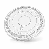 12oz Flat Clear Lids HYP PET w/out hole 10/100