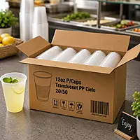 12oz P/Cups Translucent PP Cielo 20/50