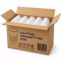 12oz P/Cups Translucent PP Cielo 20/50