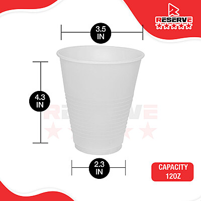12oz P/Cups Translucent Reserve 20/50