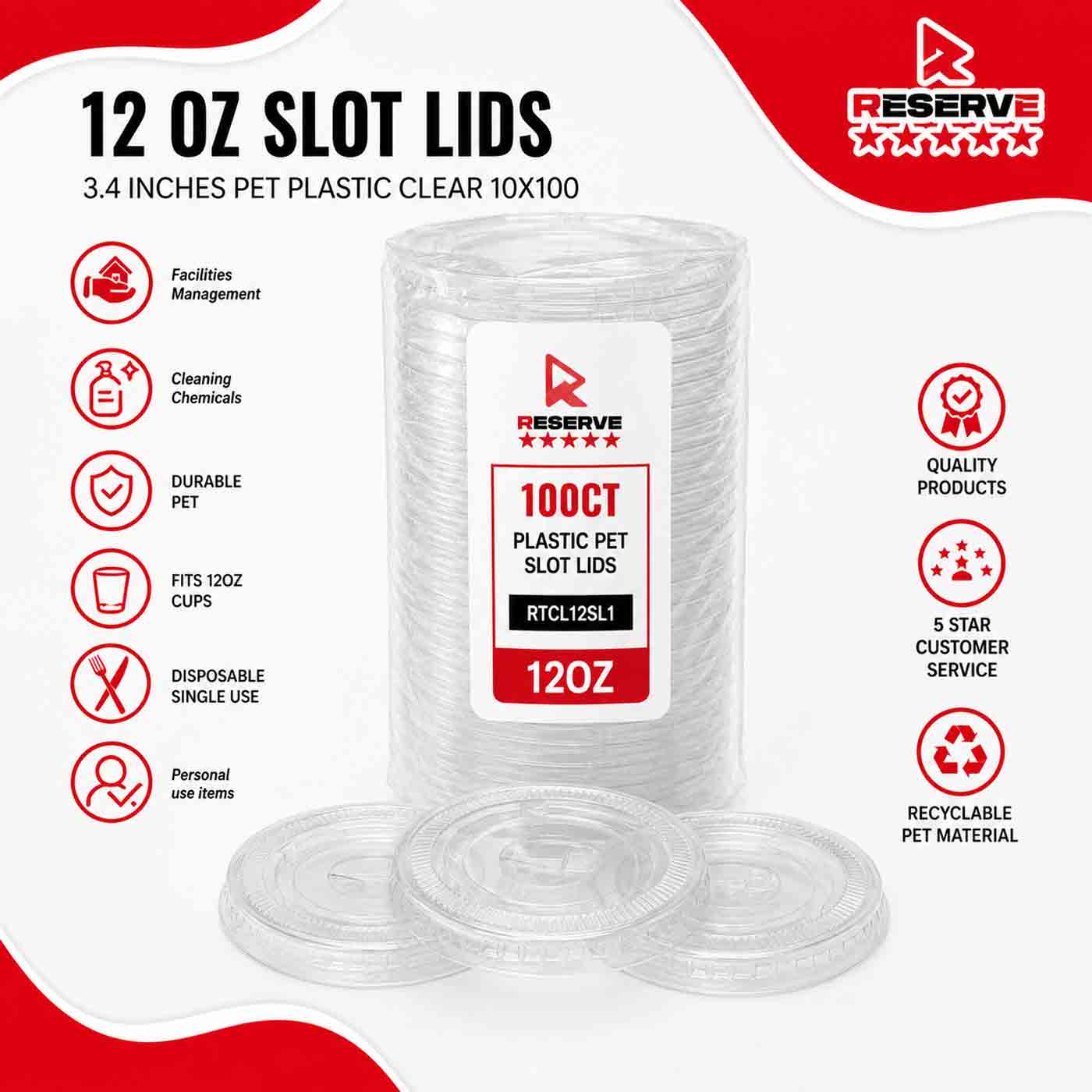 12oz Slot Lids Reserve 10/100