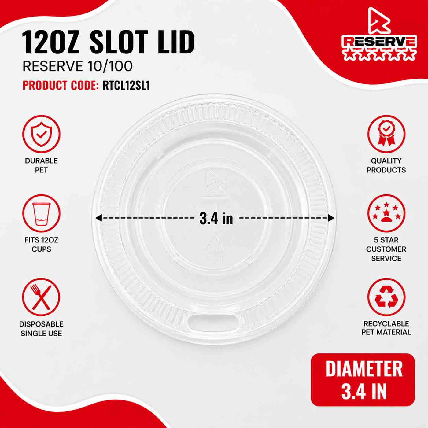 12oz Slot Lids Reserve 10/100
