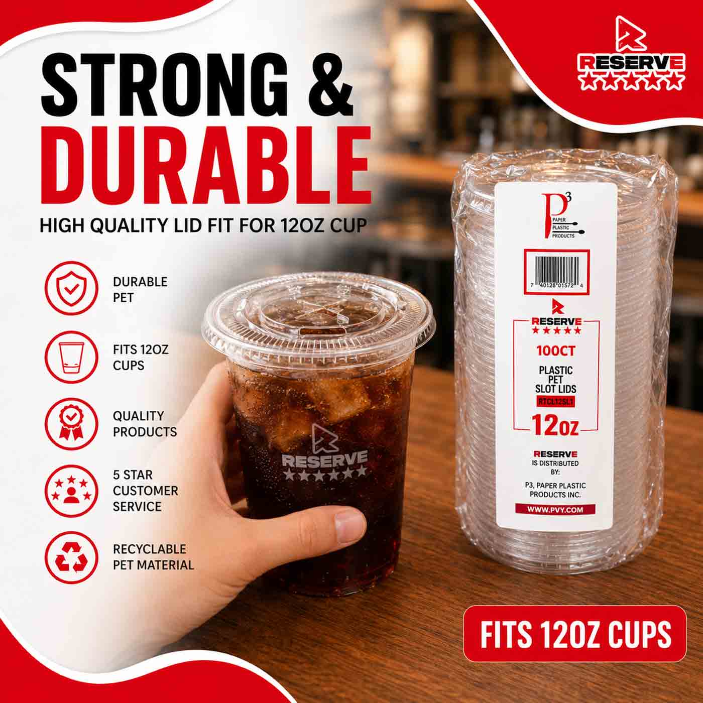 12oz Slot Lids Reserve 10/100