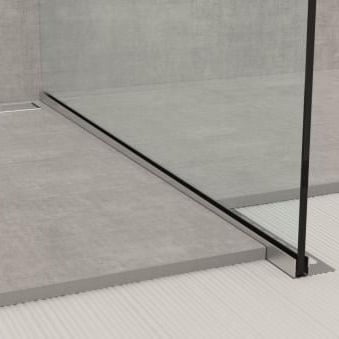 Profil paravan dus PROFILPAS, 31537 GPS1/LH/19 L200/H60 SATIN STAINLESS STEEL AISI 304 DIN 1.4301, 2.0 ml