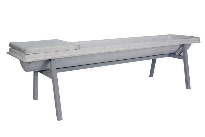 Farmex Drinker Trough 100L 60cm Linear for cattle made from food-grade HDPE right