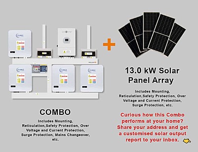 12.0 kW SUNSYNK Hybrid - HUBBLE Lithium Combo, c/w 4x 5.12 kWh Lithium Batteries