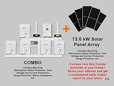 12.0 kW SUNSYNK Hybrid - HUBBLE Lithium Combo, c/w 5x 5.5 kWh Lithium Batteries