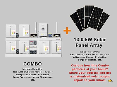 12.0 kW SUNSYNK Hybrid - SUNSYNK Combo, c/w 6 x 5.32 G kWh Lithium Batteries