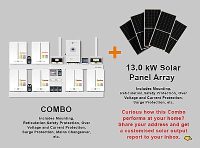 12.0 kW SUNSYNK Hybrid - SUNSYNK Combo, c/w 6 x 5.32 W kWh Lithium Batteries