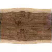 13 3/4" x 9 3/4" Black Walnut Live Edge Cutting and Charcuterie Board