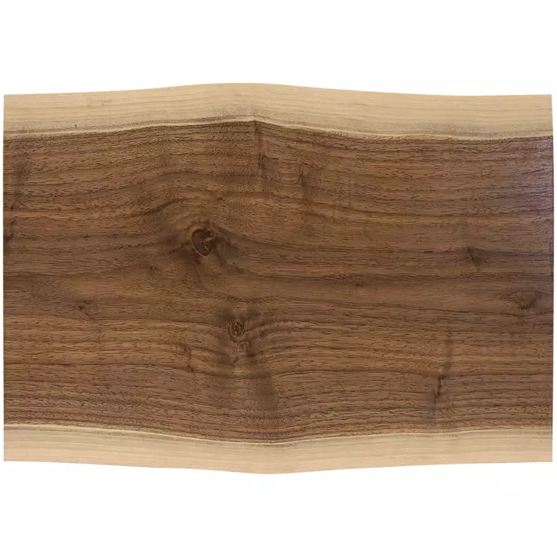 13 3/4" x 9 3/4" Black Walnut Live Edge Cutting and Charcuterie Board