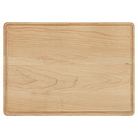 13 3/4" x 9 3/4" Maple Cutting Board with Drip Ring