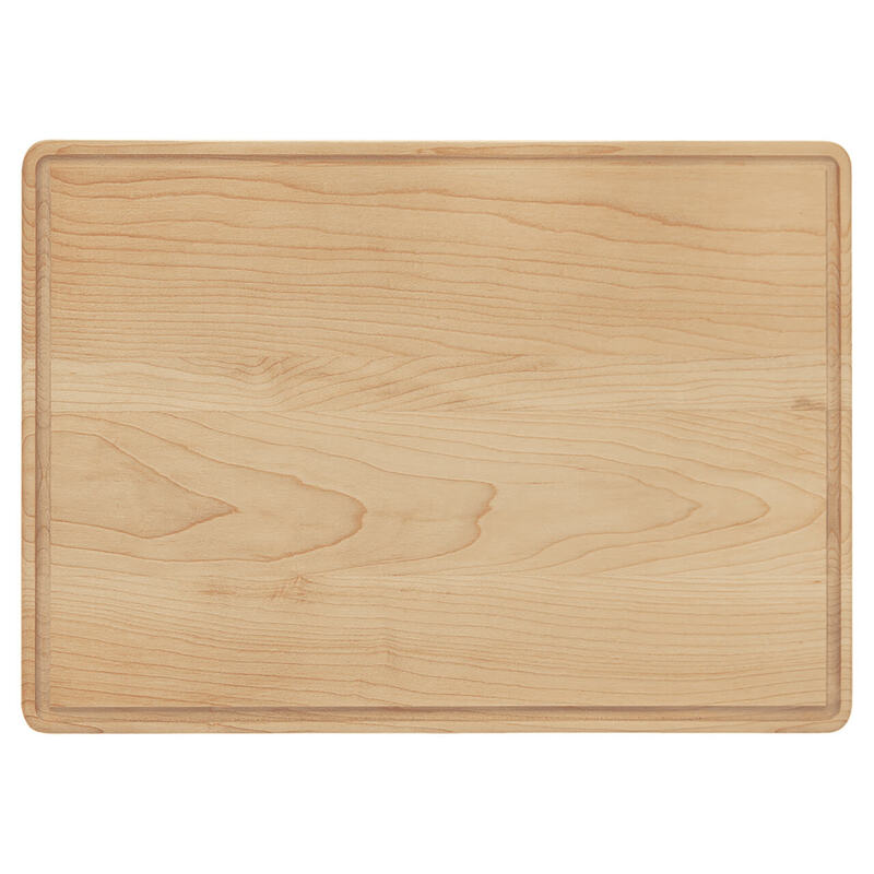 13 3/4" x 9 3/4" Maple Cutting Board with Drip Ring