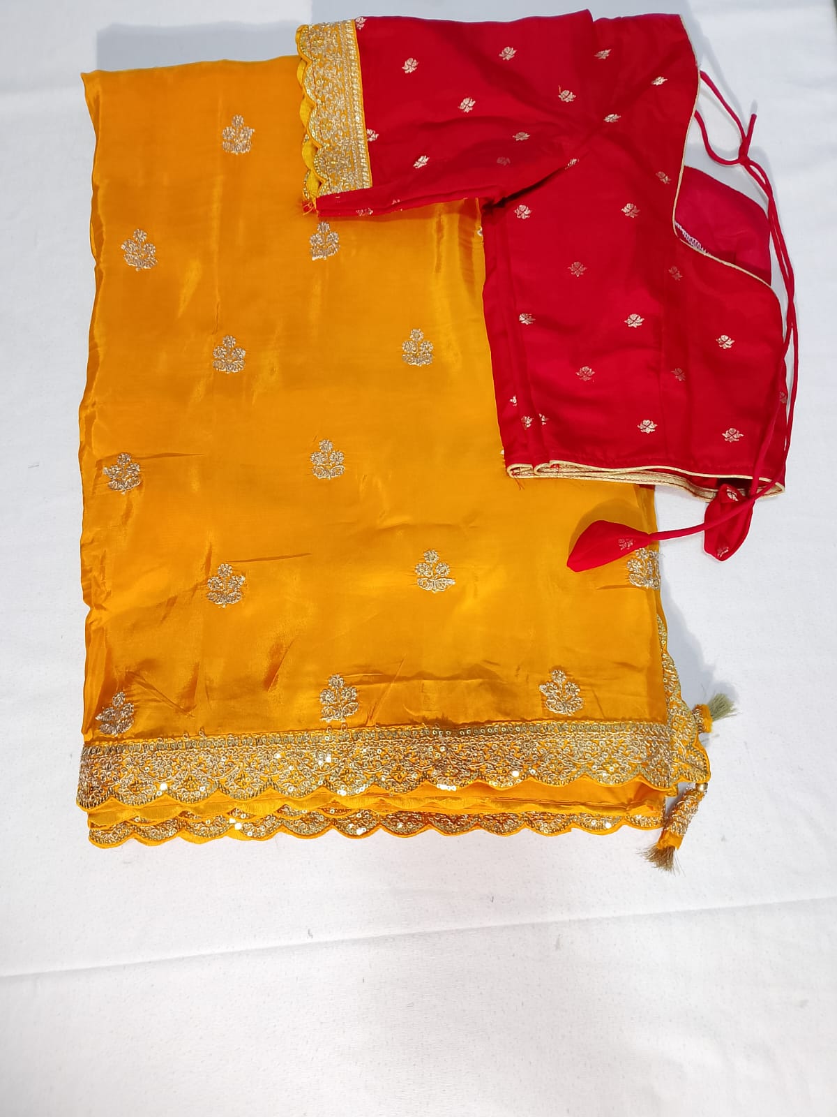 N594: Ready To Ship Beautiful Saree With Stitched Blouse N594: Ready To Ship Beautiful Saree With Stitched Blouse