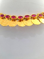 Panchalokam Attigai | One Gram Gold Finish & Real Kemp Stones Short Necklace | Temple Jewellery Attiga