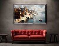 Varanasi India Art Print, Historic Ganges River Physical Fine Art Print