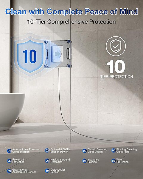 Ecovacs WINBOT W2 Smart Window Cleaner + Original Accessories – BUNDLE DEAL