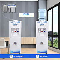 Atlantis Super Water Dispenser comes with Dual Connectivity Options: Bottle Top and RO Compatible Atlantis Super Water Dispenser comes with Dual Connectivity Options: Bottle Top and RO Compatible