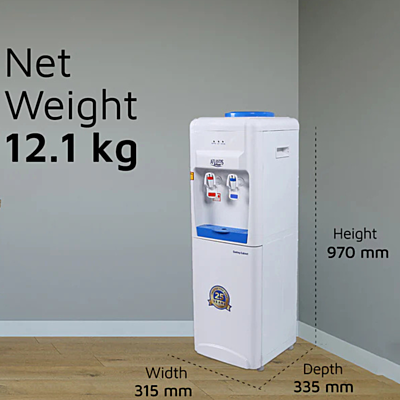 Dimension of Atlantis Blue Hot and Cold Water Dispenser.