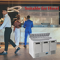 Suitable for Hotel: Blue Star Kitchen Refrigerator-Saladettes 3 Door Suitable for Hotel: Blue Star Kitchen Refrigerator-Saladettes 3 Door