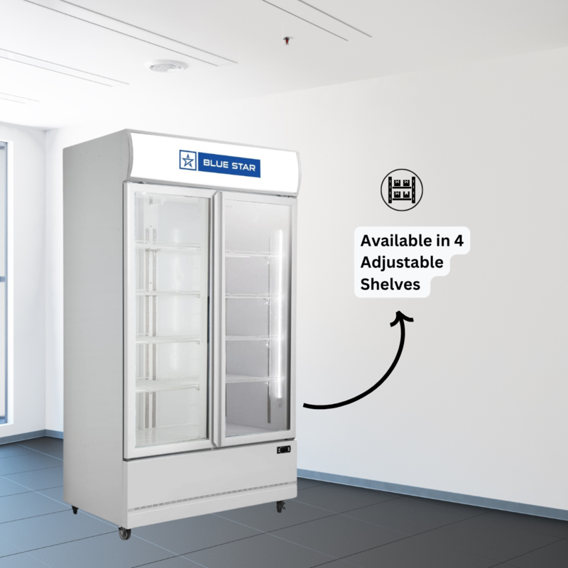 Energy-Efficient Label: Blue Star VC800CD Visi Cooler - Energy-efficient commercial refrigerator