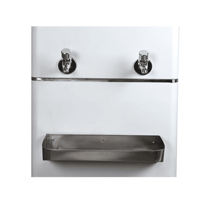 Full shot of the Voltas stainless steel water cooler FSS 40/80 on a white background.