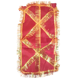 Red Cloth Cross and round designed designer chunri