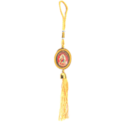Goddess Lakshmi Devi Round Image with Special Yellow Thread