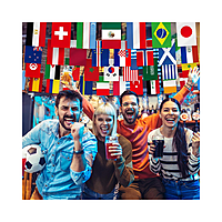 World Cup 48 Countries Flag Bunting Rope (20x28cm Flags, 17m Length)