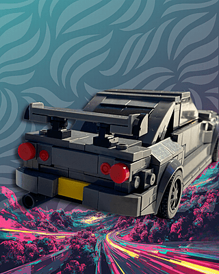 Nissan GTR R34 - Generic Plastic Brick Assembly Puzzle Kit Nissan GTR R34 - Generic Plastic Brick Assembly Puzzle Kit