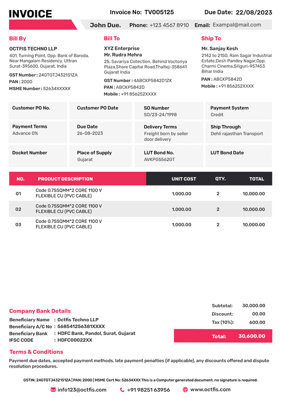 Invoice Template-8 Invoice Template-8
