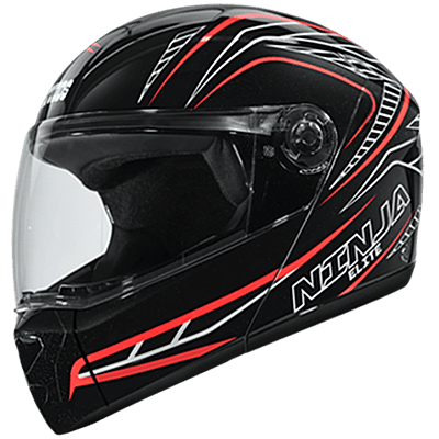 STUDDS NINJA ELITE SUPER D5 BLACK N2 RED (L)