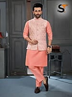 V143: Mens Kurta Pajama Set With Jacket
