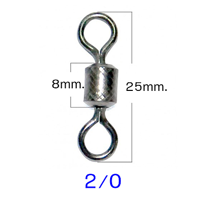 WEEBASS ลูกหมุน - รุ่น BX 1002YM , 2/0 (200PCS)