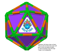 Full Dice - Cornhole (Lawn and Beach Edition)-LimeGreen-DarkOrange-Purple