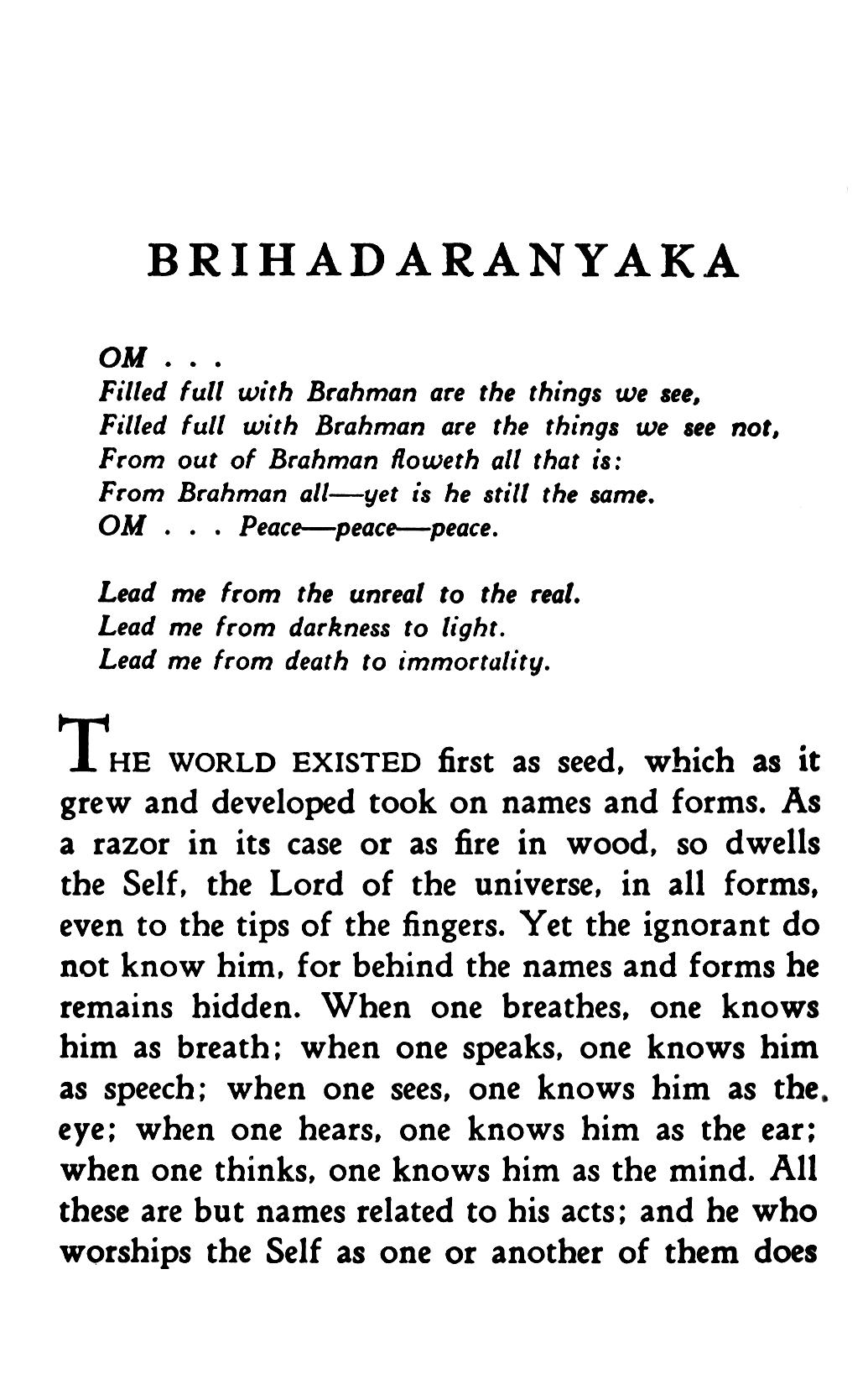 The Upanishads The Upanishads