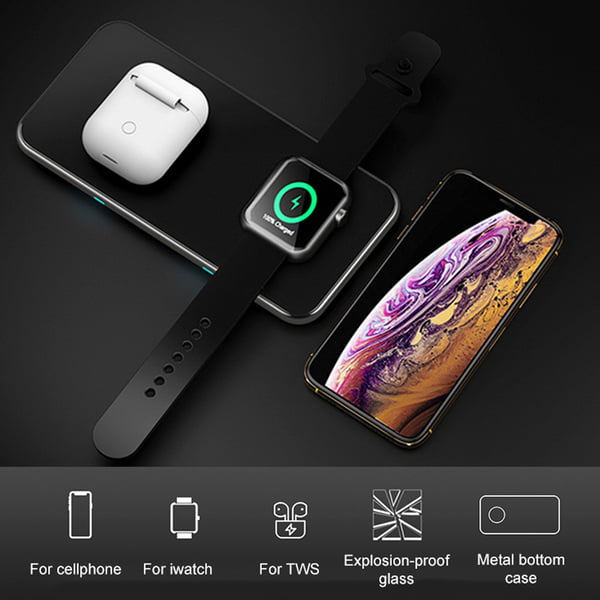 2 in 1 Premium wireless charging pad for iPhone or AirPods and Apple Watch 2 in 1 Premium wireless charging pad for iPhone or AirPods and Apple Watch