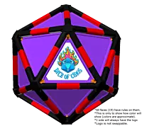 Full Dice - Disc Golf-Black-Red-Purple