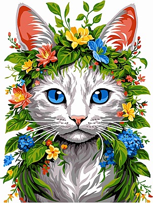 Vegetal Felin - Tela prestampata per mezzopunto