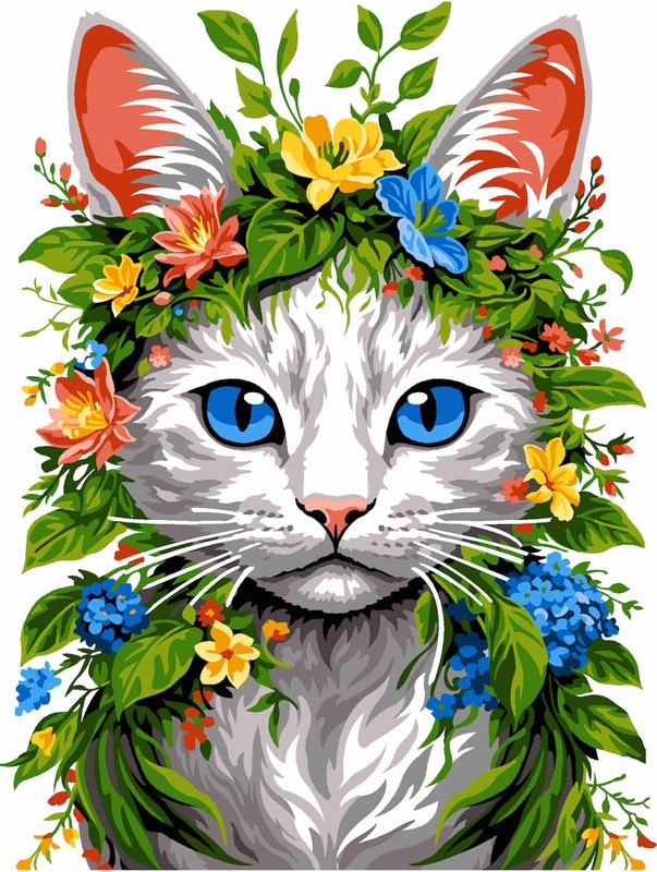 Vegetal Felin - Tela prestampata per mezzopunto