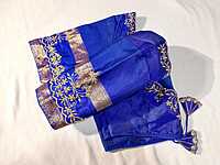 J265: Ready To Ship Beautiful Pure Kanchipattu Saree With Stitched Embroidery Work Blouse