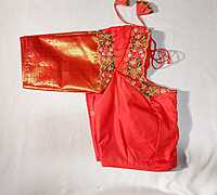 J316: Ready To Ship Beautiful Semi Kanchipattu Saree With Stitched Embroidery Work  Blouse