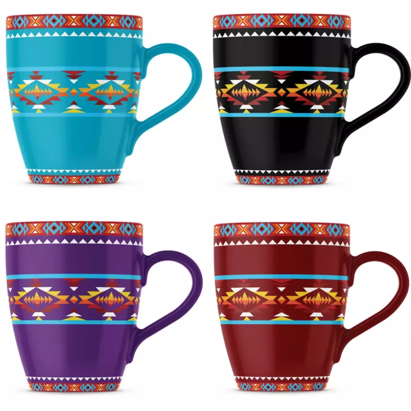 Native Ceramic Coffee Mug 7 Lakes Design [1338]