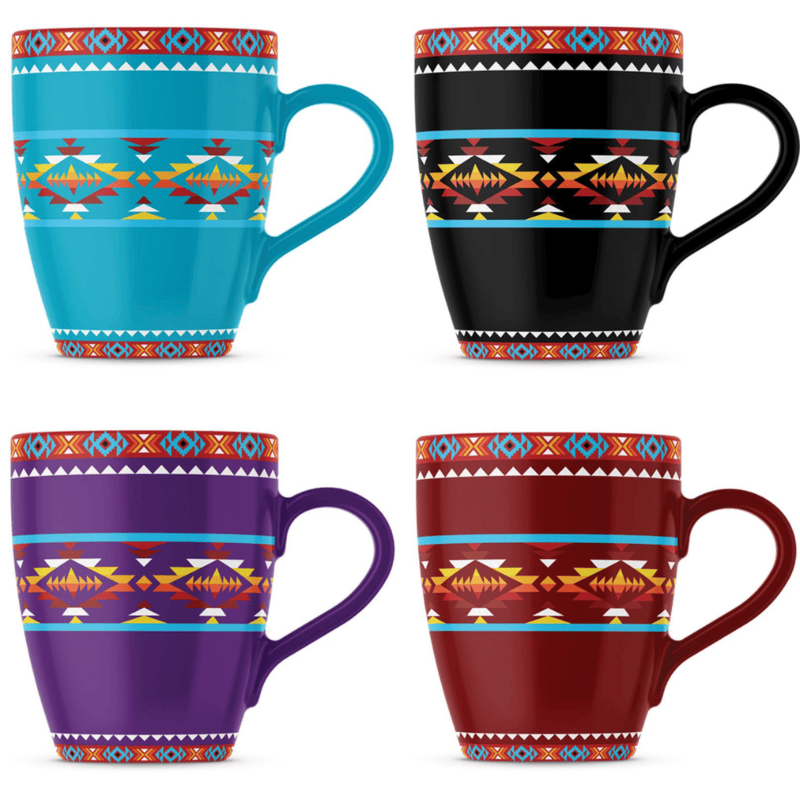 Native Ceramic Coffee Mug 7 Lakes Design [1338]
