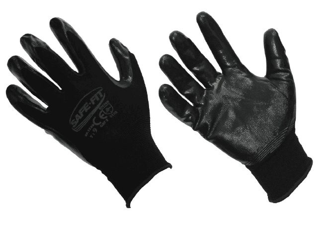 GUANTE NYLON NEGRO P/NITRILO NEGRO SAFE FIT1339