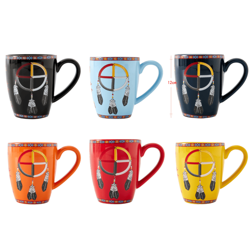 Ceramic Coffee Mug Medicine Wheel Design [1345]