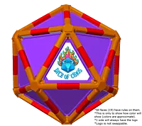 Full Dice - Darts-DarkOrange-Red-Purple